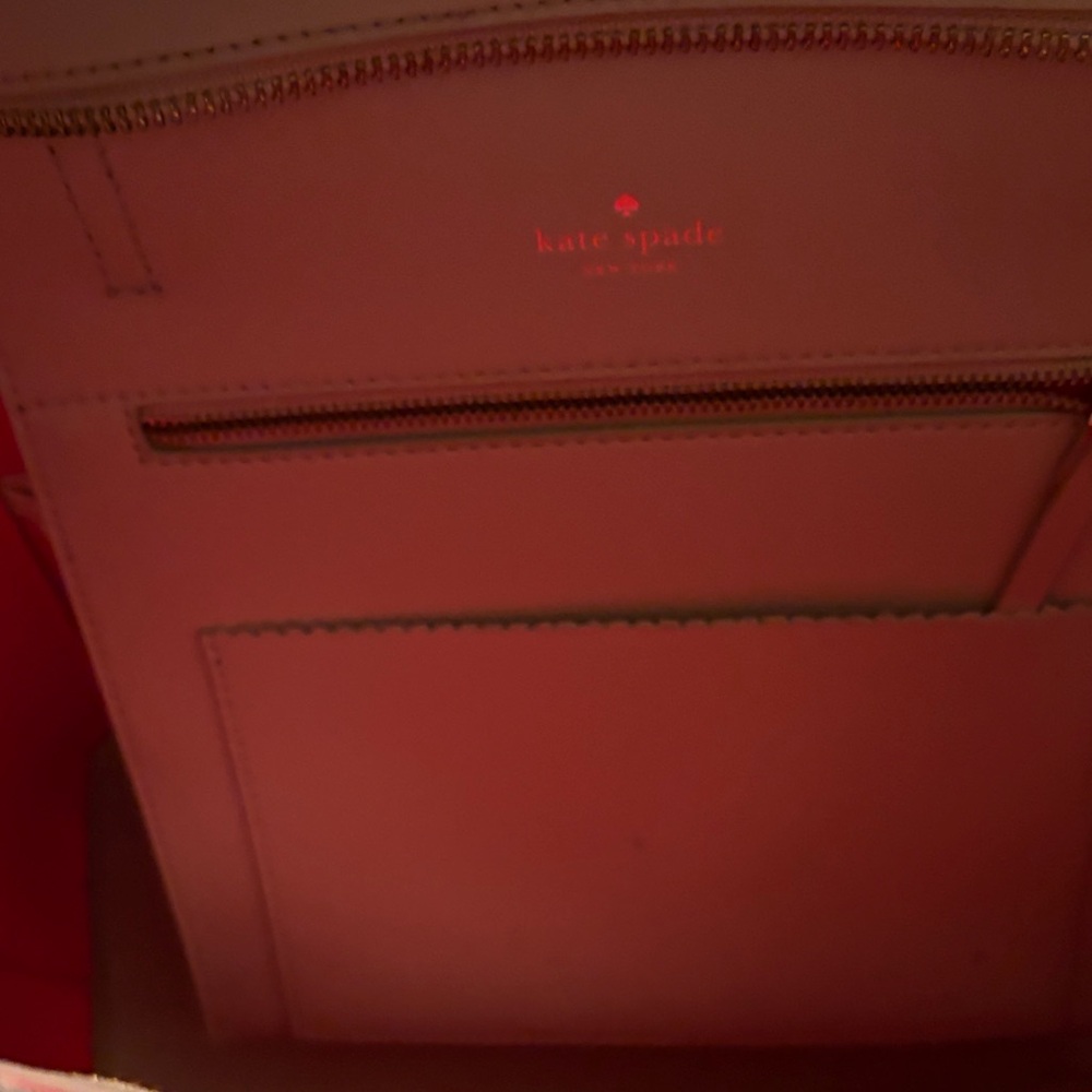 kate spade Taupe Tote with Pink Accent Charm - Picture 3 of 6